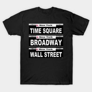 NEW YORK Street Sign Scenes of New York T-Shirt